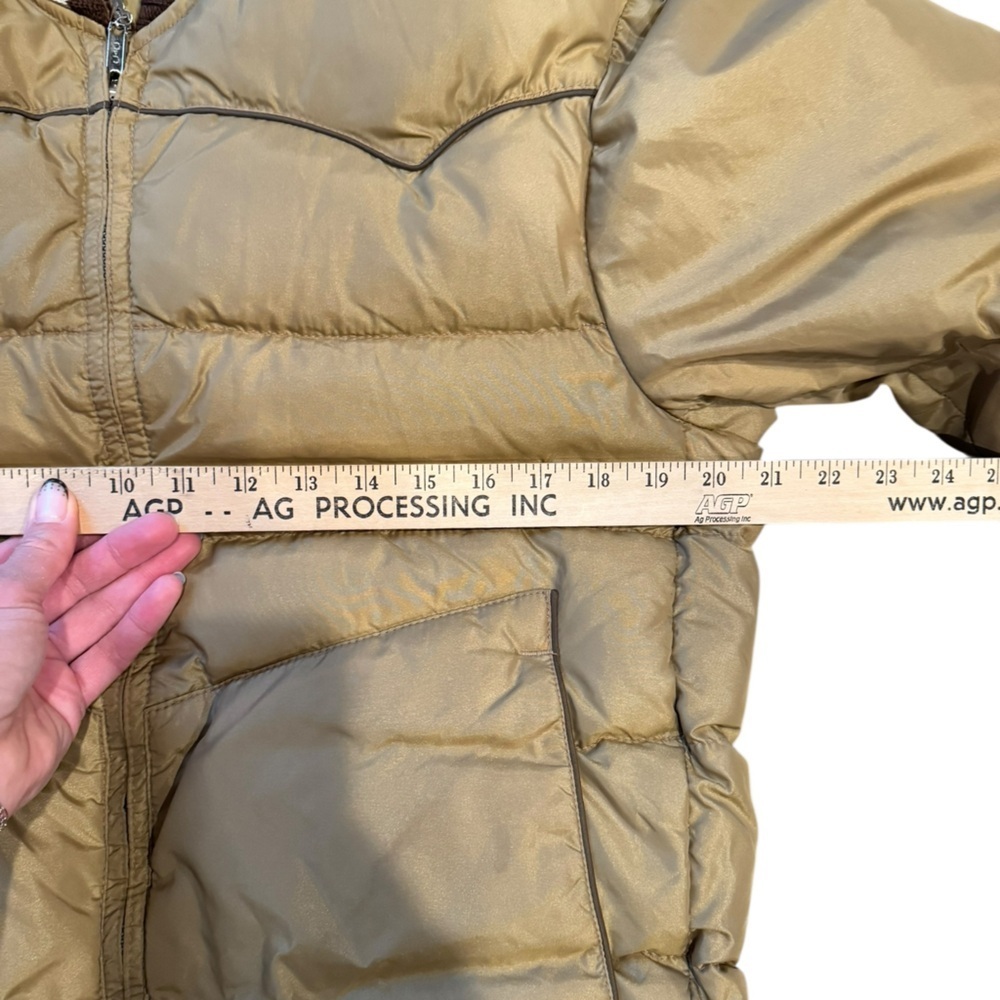 Vintage Comfy Down Puffer Jacket – Men’s Small – Golden Olive – USA Made - Picture 7 of 11